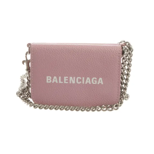 Wallet on Chain, in Hellrosa, Leder, Balenciaga