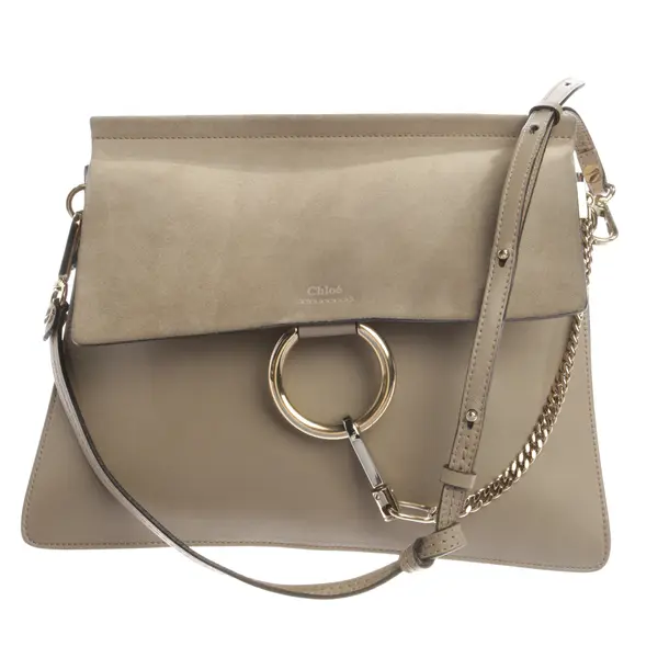 Schultertasche, in Beige, Leder, Chloé