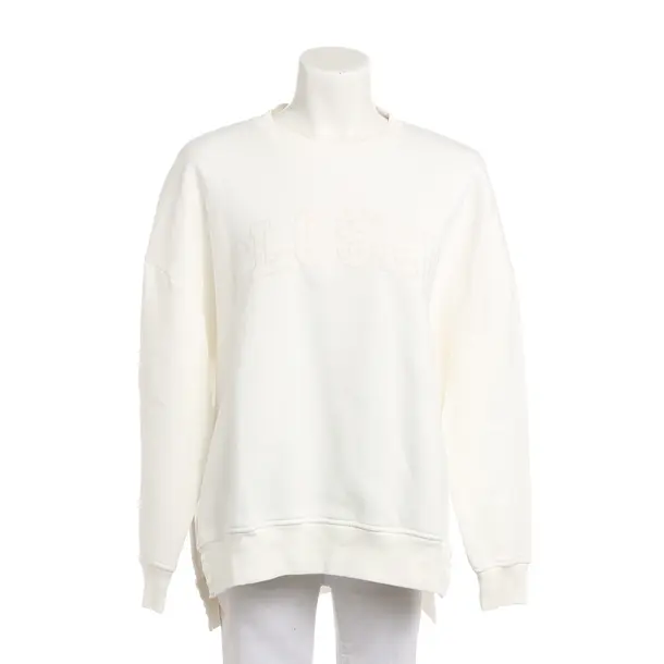 Sweatshirt, in White, Cotton, Closed
