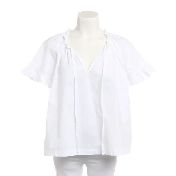 Blouse, in White, Cotton, Robert Friedman
