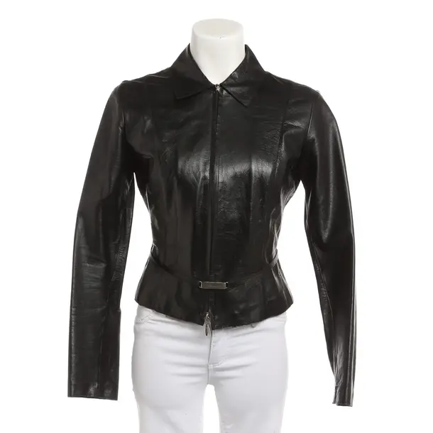 LeatherJacket, in Black, Leather, Blumarine