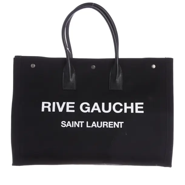 Shopper Bag, in Black, Cotton, Saint Laurent