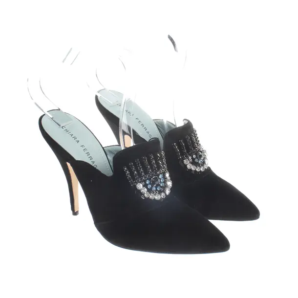 Heeled Mules, in Black, Chiara Ferragni