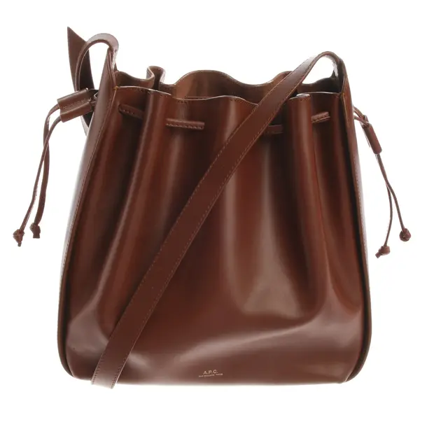 Bucket Bag, in Brown, Leather, A.P.C