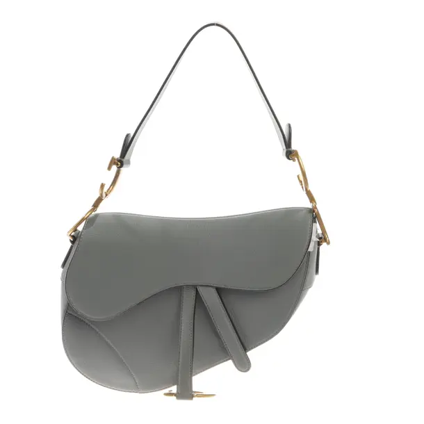 Saddle Bag, in Grau, Leder, Dior