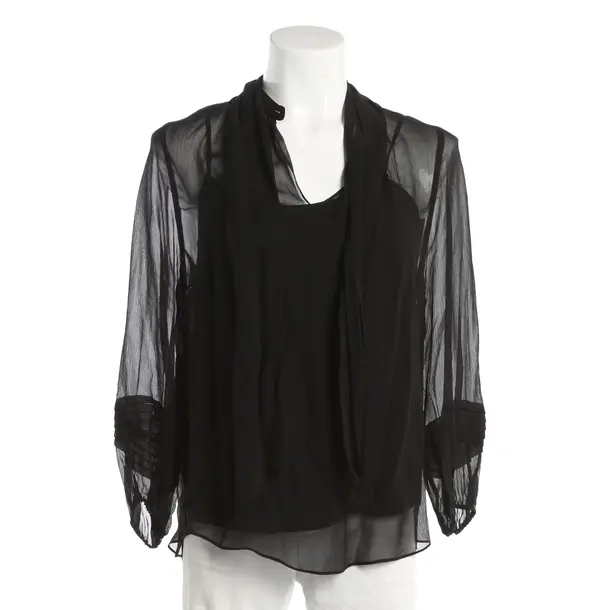 Bluse, in Schwarz, Seide, Windsor