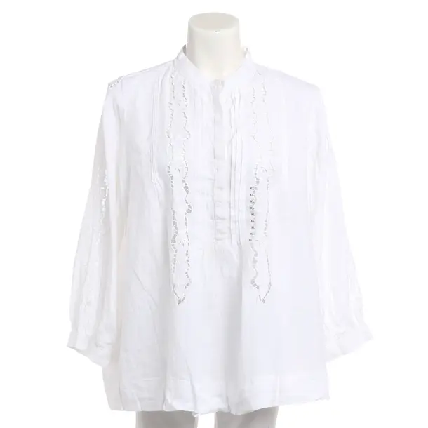 Camicetta, in Bianco, Lino, Ralph Lauren Etichetta Nera