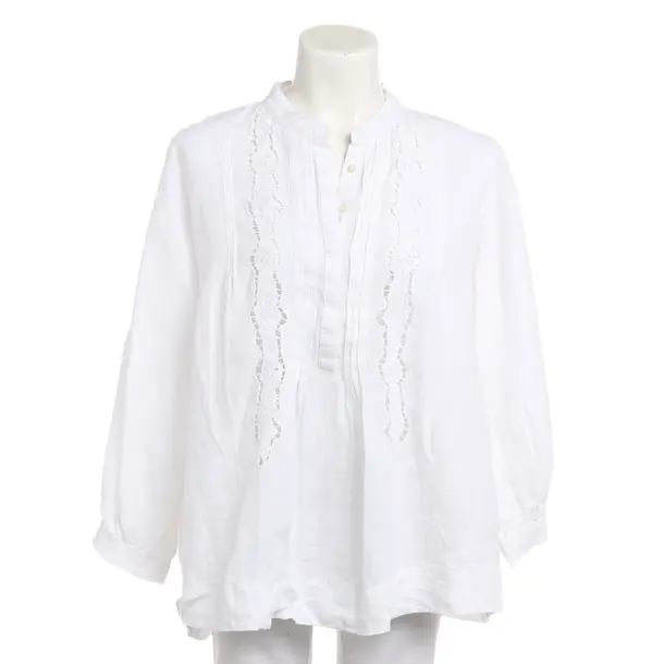 Camicetta, in Bianco, Lino, Ralph Lauren Etichetta Nera