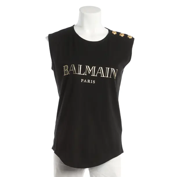Top, in Schwarz, Baumwolle, Balmain