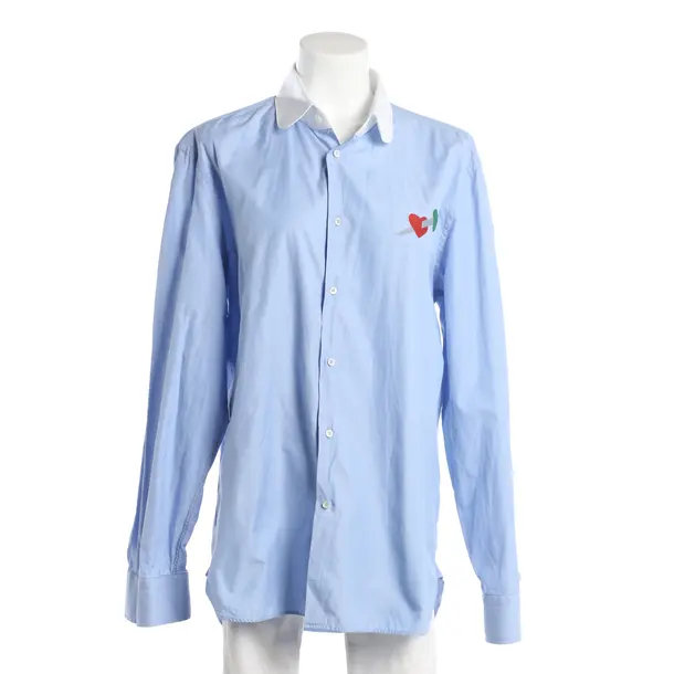 Shirt, in Blue, Cotton, Gucci
