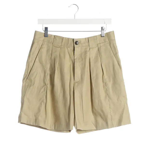 Bermuda Shorts, in Olive Green, Linen, Closed