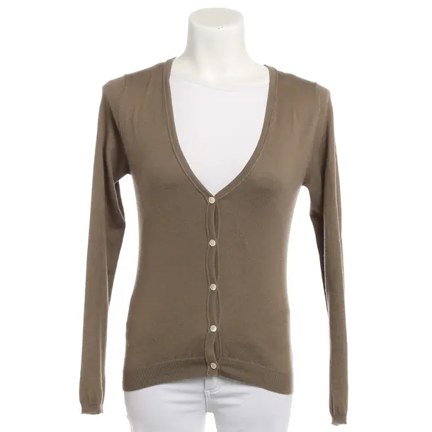 Cardigan, in Olive Green, Cotton, Hemisphere