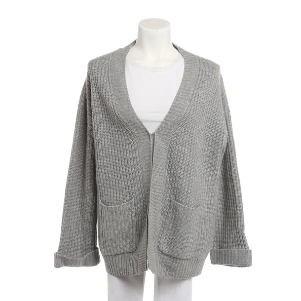 Cardigan, in Gray, Cotton, Hemisphere