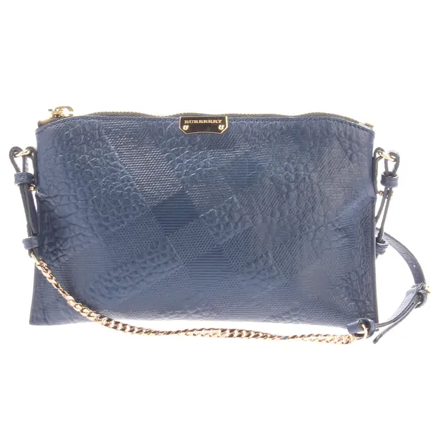Abendtasche, in Blau, Leder, Burberry