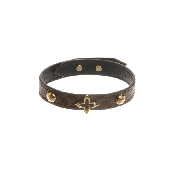 Armband, in Dunkelbraun, Leder, Louis Vuitton
