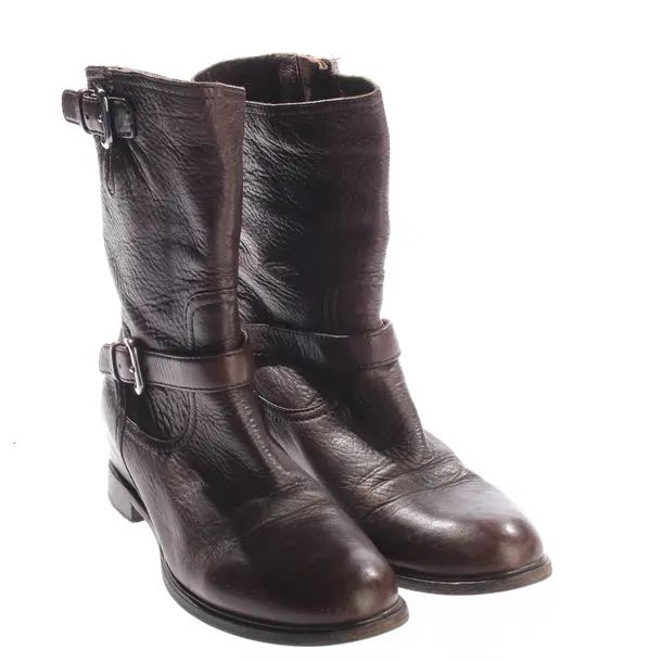 Stiefeletten, in Dunkelbraun, Prada Linea Rossa