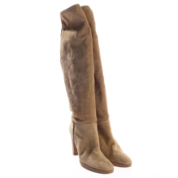 Overkneestiefel, in Camel, Loro Piana