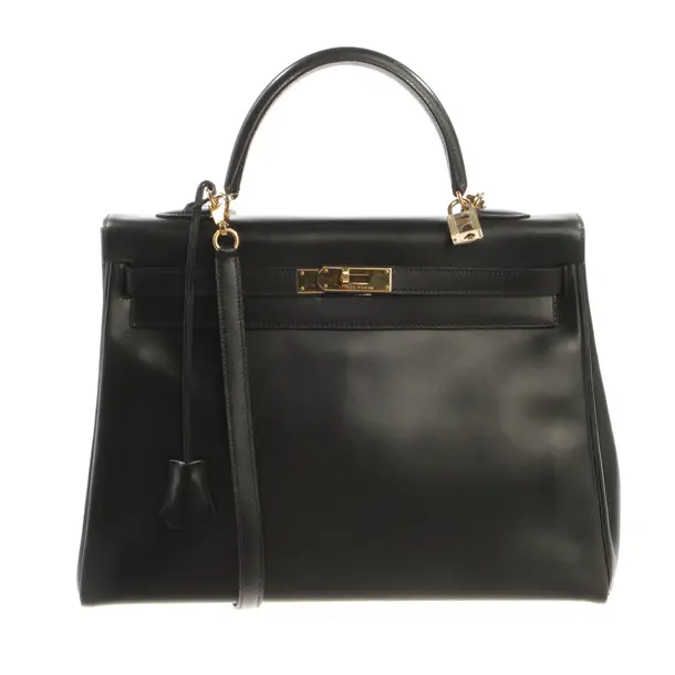 Handtasche, in Schwarz, Leder, Hermès