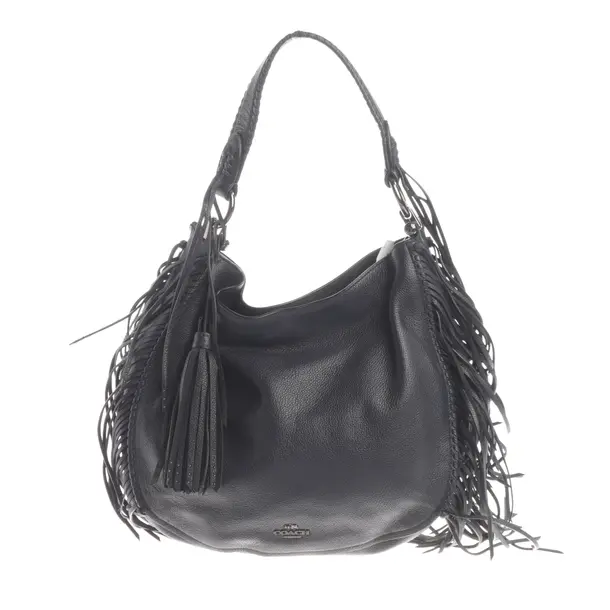 Shoulder Bag, in Navy, Leather, Coach