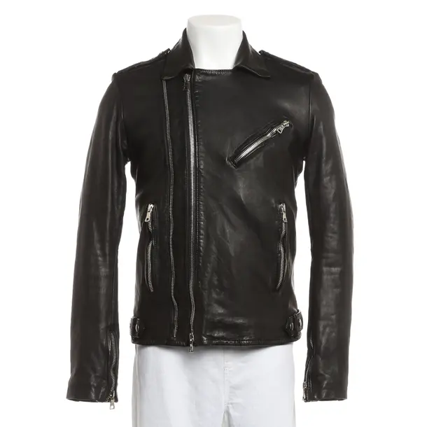 Leather Jacket, in Black, Leather, Balmain