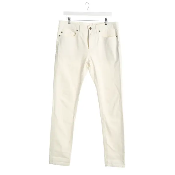 Slim Fit Jeans, in White, Cotton, Saint Laurent
