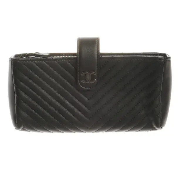Wallet, in Black, Leather, Chanel