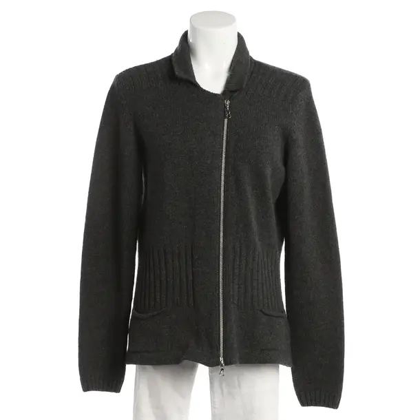 Cardigan, in Dark Gray, Wool, Bogner