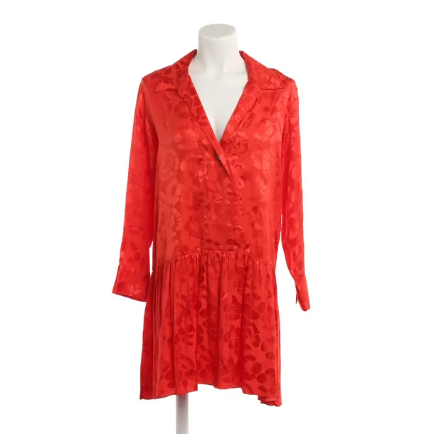 Dress, in Red, Silk, Sandro