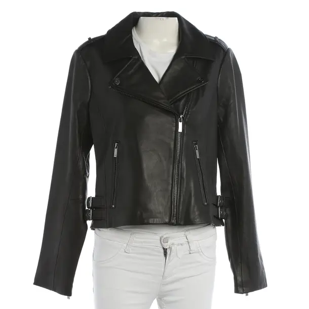 Lederjacke, in Schwarz, Leder, Diane von Furstenberg