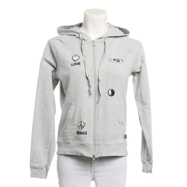 Sweatjacke, in Hellgrau, Seide, Grace