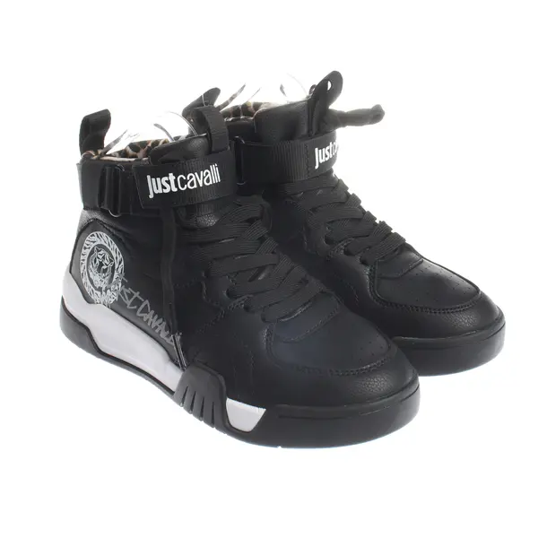 High-Top Sneakers, in Black, Just Cavalli