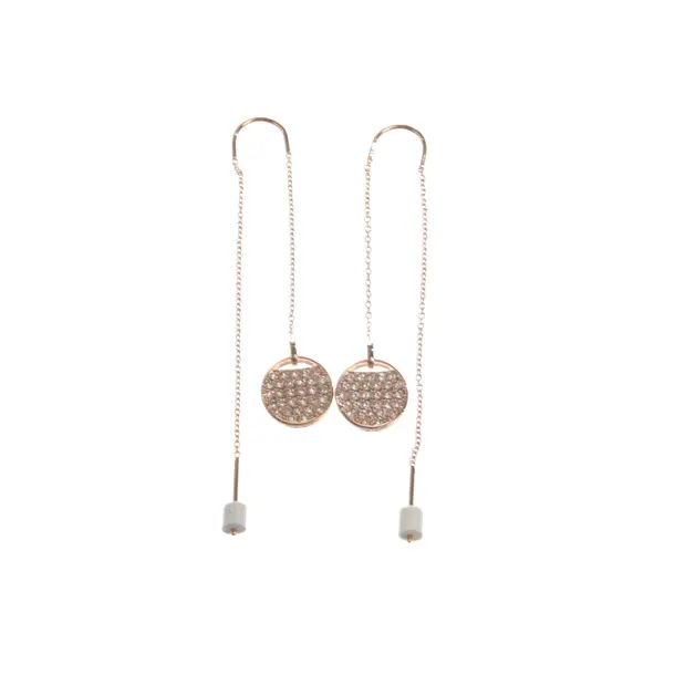 Earrings, in Gold, Metal (metallic, metallized), Swarovski