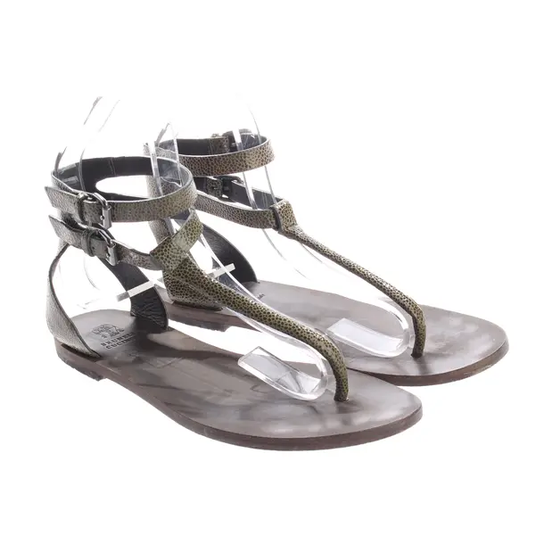 Riemchensandalen, in Grün, Brunello Cucinelli