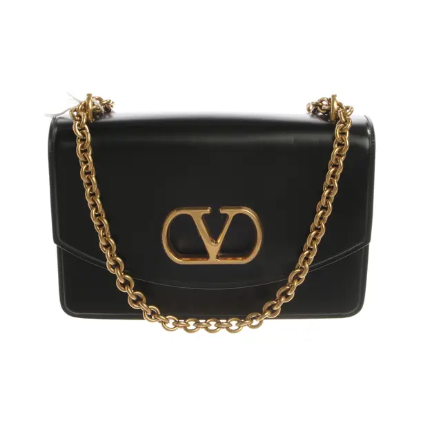 Shoulder Bag, in Black, Leather, Valentino