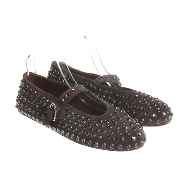 Ballet Flats, in Brown, Alaia