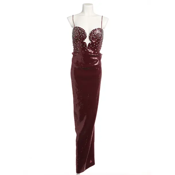 Cocktail Dress, in Bordeaux, Polyester, Rebecca Vallance