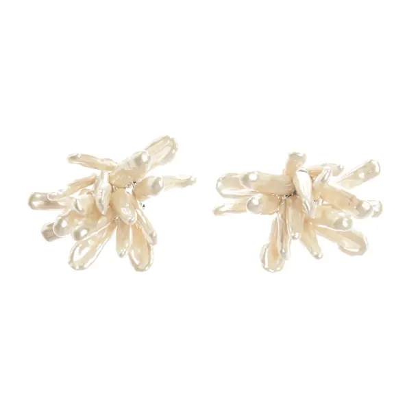 Earrings, in Cream, Other Fibers, Phoebe Philo