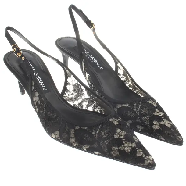 Slingbacks, in Schwarz, Dolce & Gabbana