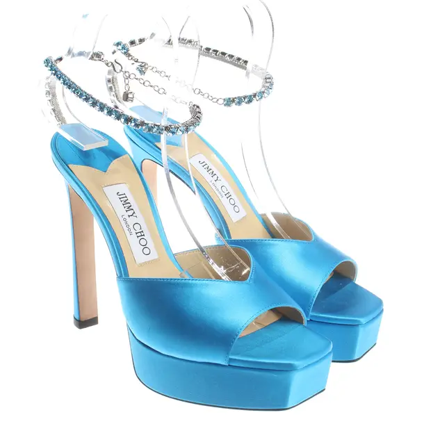 Heeled Sandals, in Blue, Jimmy Choo