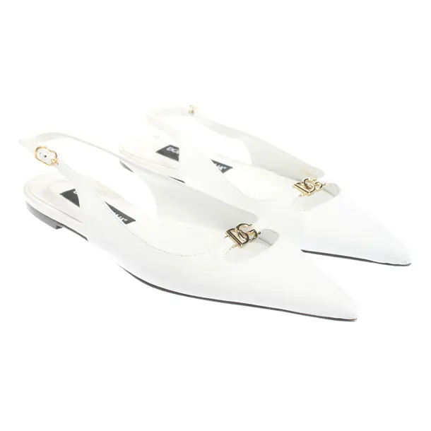 Slingbacks, in Weiß, Dolce & Gabbana