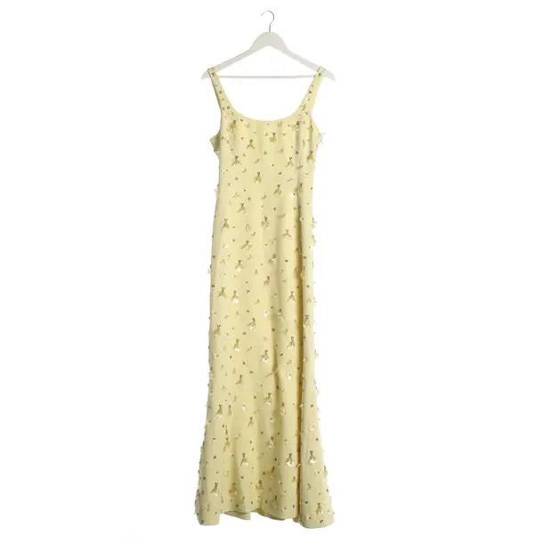 Cocktail Dress, in Pastel Yellow, Polyester, Jonathan Simkhai