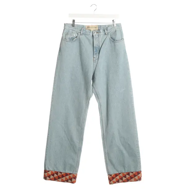 Jeans Straight Fit, in Hellblau, Baumwolle, Valentino