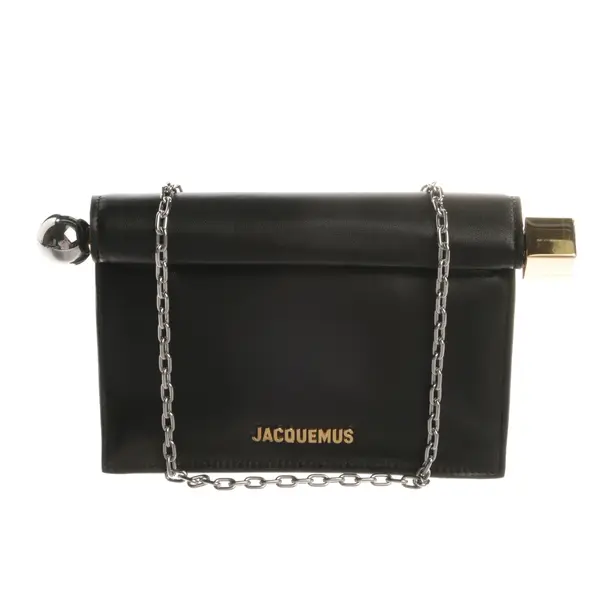 Clutch, in Schwarz, Leder, Jacquemus