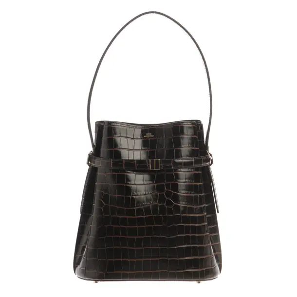 Shoulder Bag, in Dark Brown, Leather, Totême