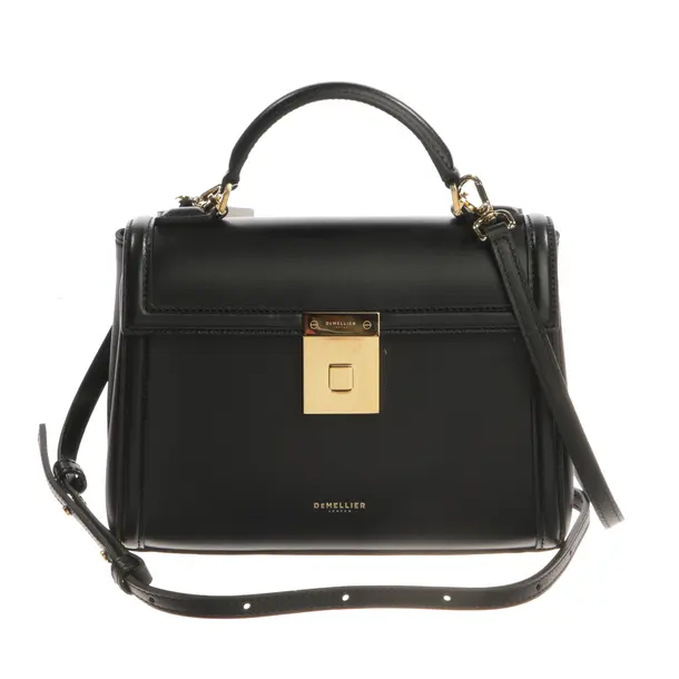 Schultertasche, in Schwarz, Leder, DeMellier