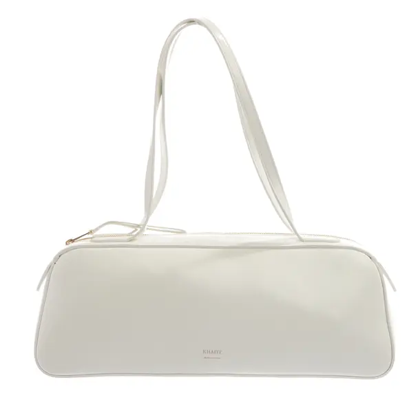 Schultertasche, in Weiß, Leder, Khaite