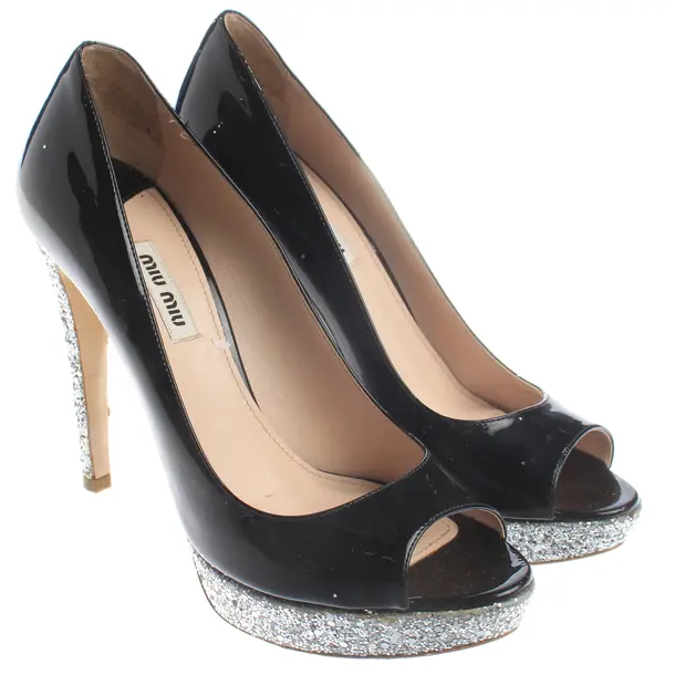 Peeptoes, in Schwarz, Miu Miu