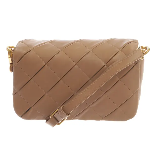 Shoulder Bag, in Light Brown, Leather, Les Visionnaires