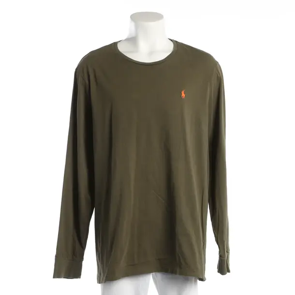 Long Sleeve Shirt, in Dark Green, Cotton, Polo Ralph Lauren