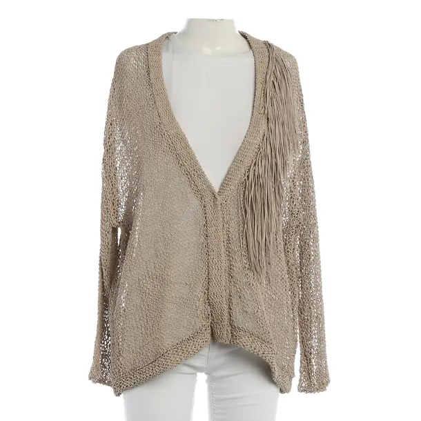 Strickjacke, in Hellbraun, Baumwolle, Brunello Cucinelli